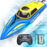 YCFUN R206 Remote Control Boat for Adults and Kids, 25+Mph High Speed RC Boat with LED Lights, Radio Control Boat with Rechargeable Battery